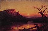 Sunset,Eagle Cliff,New Hampshire by Jasper Francis Cropsey